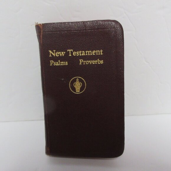 Vintage 1941 Gideons New Testament Psalms Proverbs Pocket Bible - Picture 1 of 4